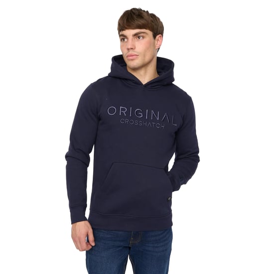 Crosshatch - "Haromere" Kapuzenpullover für Herren (Marine) - Image 1