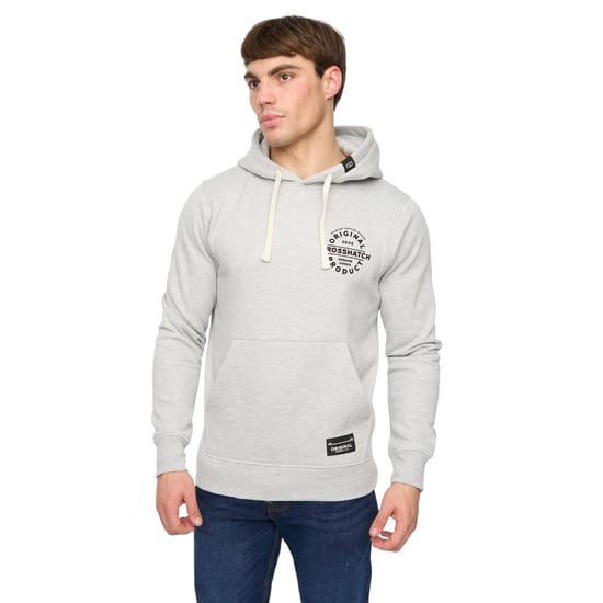 Crosshatch - "Cresswell" Kapuzenpullover für Herren (Grau meliert) - Image 1