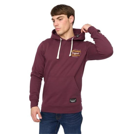 Crosshatch - "Motocross" Kapuzenpullover für Herren (Weinrot) - Image 3