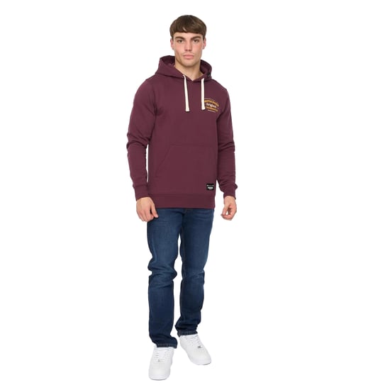 Crosshatch - "Motocross" Kapuzenpullover für Herren (Weinrot) - Image 4