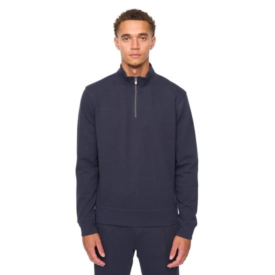 Duck and Cover - "Slellmoore" Sweatshirt für Herren, mit kurzem Reißverschluss (Marine) - Image 1