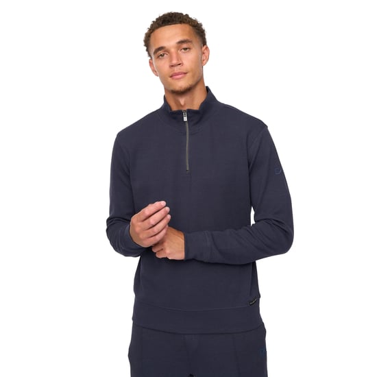 Duck and Cover - "Slellmoore" Sweatshirt für Herren, mit kurzem Reißverschluss (Marine) - Image 3