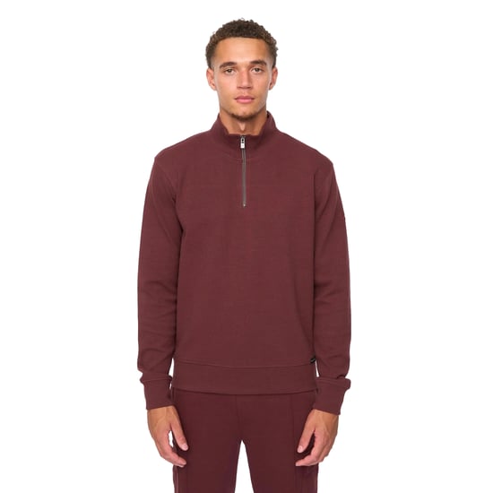 Duck and Cover - "Slellmoore" Sweatshirt für Herren, mit kurzem Reißverschluss (Weinrot) - Image 1