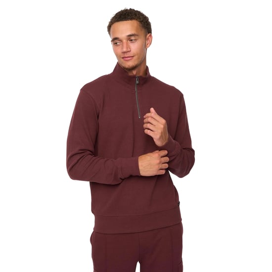 Duck and Cover - "Slellmoore" Sweatshirt für Herren, mit kurzem Reißverschluss (Weinrot) - Image 3