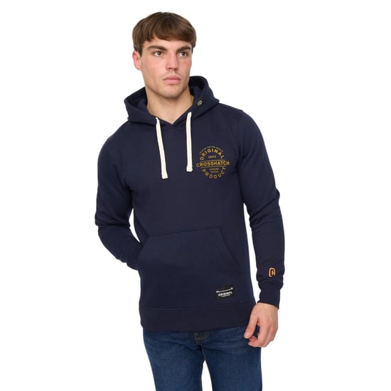 Crosshatch - "Cresswell" Kapuzenpullover für Herren (Marine) - Image 1