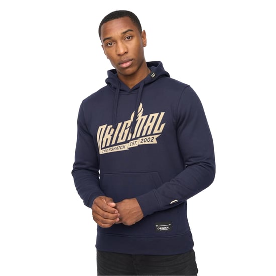 Crosshatch - "Jampstead" Kapuzenpullover für Herren (Marine) - Image 1