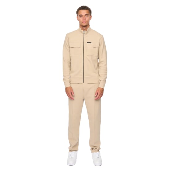 Duck and Cover - "Tames" Sweatshirt für Herren, Durchgehender Reißverschluss (Steinfarben) - Image 4