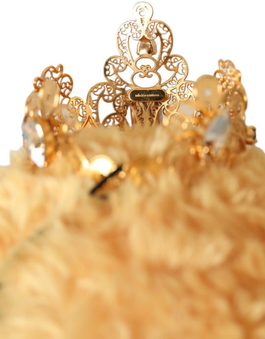 Brauner Teddybär Goldene Kristallkrone Haarband Diadem - Image 5