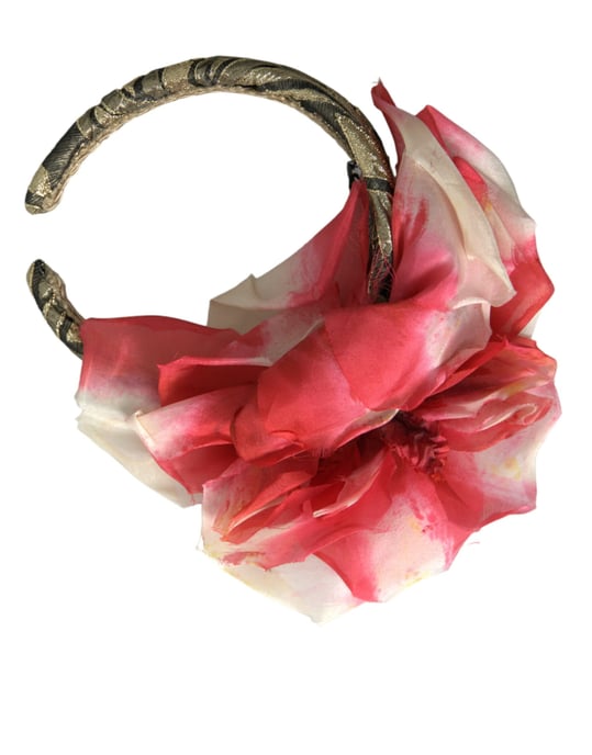 Multicolor Blumenapplikation Seiden Damen Haarband Diadem - Image 5