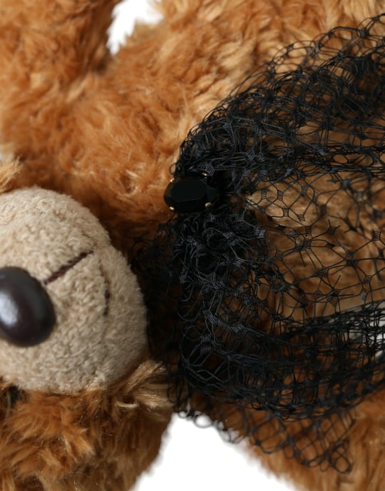 Brauner Teddybär Goldene Kristallkrone Haarband Diadem - Image 3