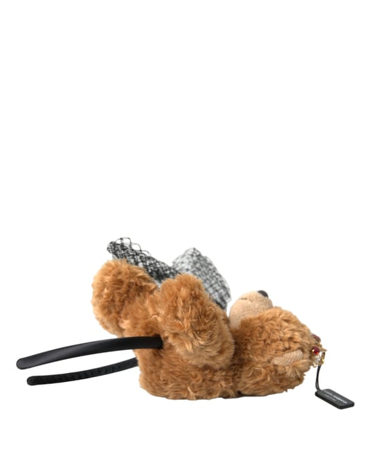 Brauner Teddybär Goldene Kristallkrone Haarband Diadem - Image 4