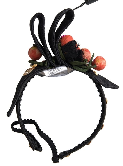 Schwarzes Diadem mit mehrfarbigen Feigenfrucht-Kristallen Haarband - Image 4