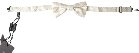 Dolce & Gabbana Elfenbein-Fantasie-Muster Verstellbare Halsband Papillon-Fliege - Image 1