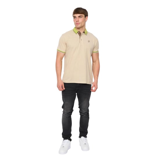 Crosshatch - "Mettormoore" Poloshirt für Herren (Naturweiß) - Image 4