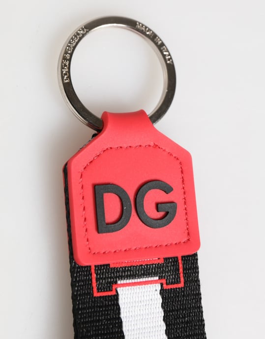Rot Weiß DG Logo Polyester Messing Halter Schlüsselanhänger Schlüsselring - Image 2