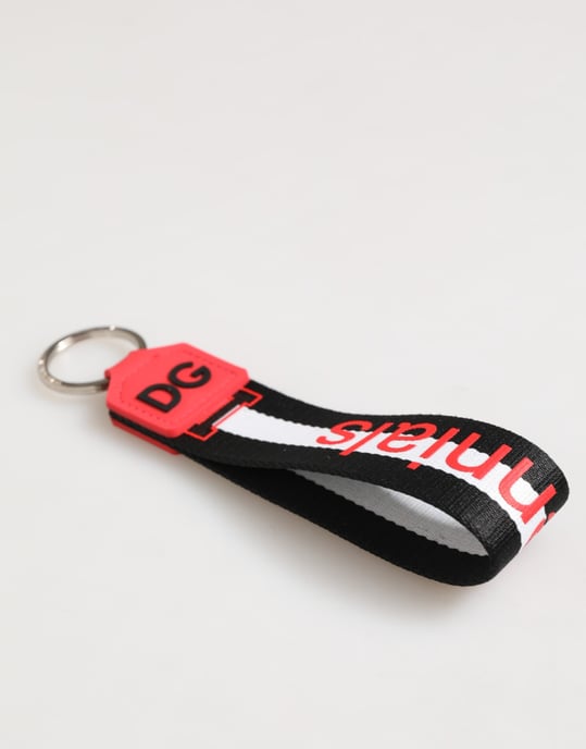 Rot Weiß DG Logo Polyester Messing Halter Schlüsselanhänger Schlüsselring - Image 3