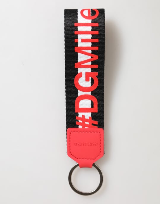 Rot Weiß DG Logo Polyester Messing Halter Schlüsselanhänger Schlüsselring - Image 4