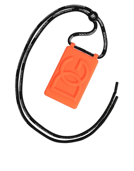 Halter Neonorange Gummi DG Prägeverstellbares Namensschild - Image 1