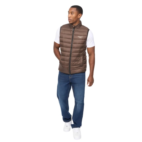 Crosshatch - "Gattering MVE" Weste für Herren, Gesteppt (Braun) - Image 5