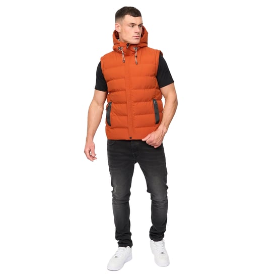 Crosshatch - "Kampleys" Weste für Herren, Wattiert (Dunkel Orange) - Image 4