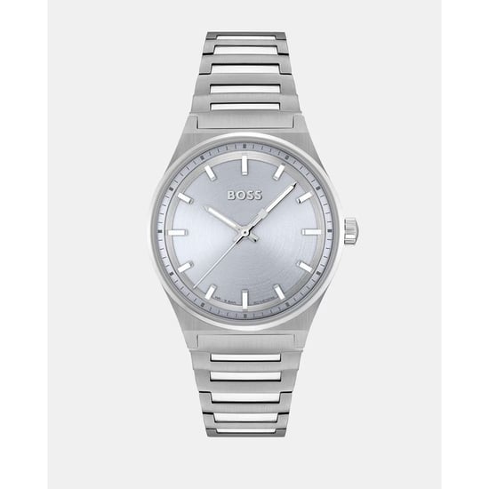 Silberne Edelstahl-Armbanduhr - Image 1