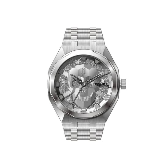Police Skull Kristall Uhr - Image 1