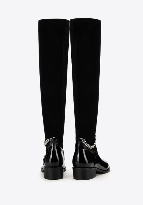 Wittchen Damen-Lederstiefel mit Kette, Schwarz, Naturleder - Image 3