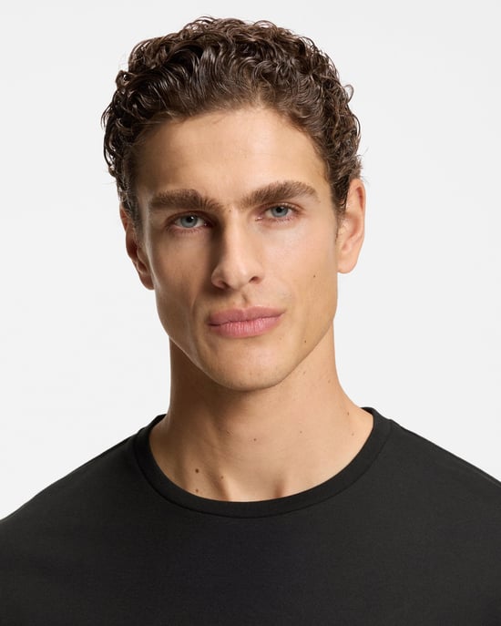 Langes Pyjama-Set in Schwarz - Image 3