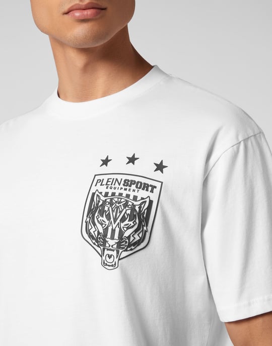 Plein Sport T-Shirt mit Rundhalsausschnitt und Tiger-Motiv - Weiß - Image 5