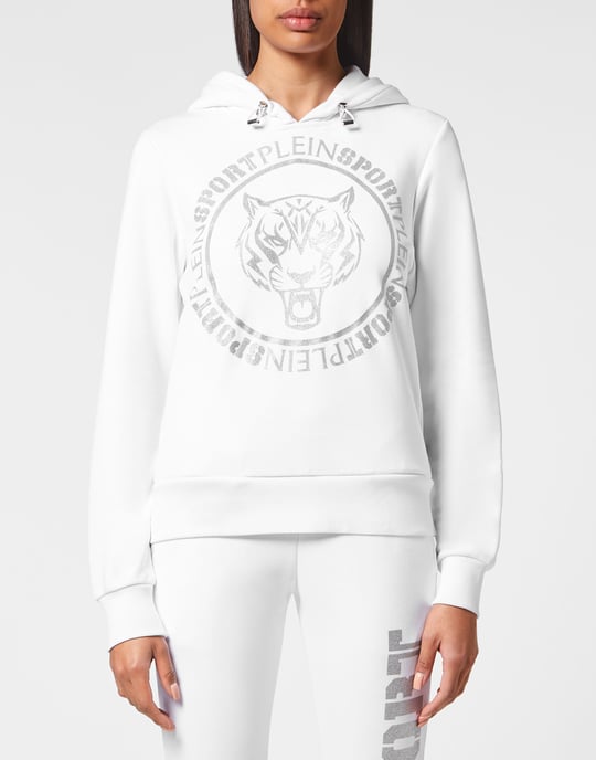 Plein Sport Hoodie mit Tiger-Motiv - Weiß - Image 2