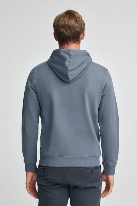 Sweatshirt denimblau im Regular Fit mit Kapuze und Rigby Go-Logo - Image 4