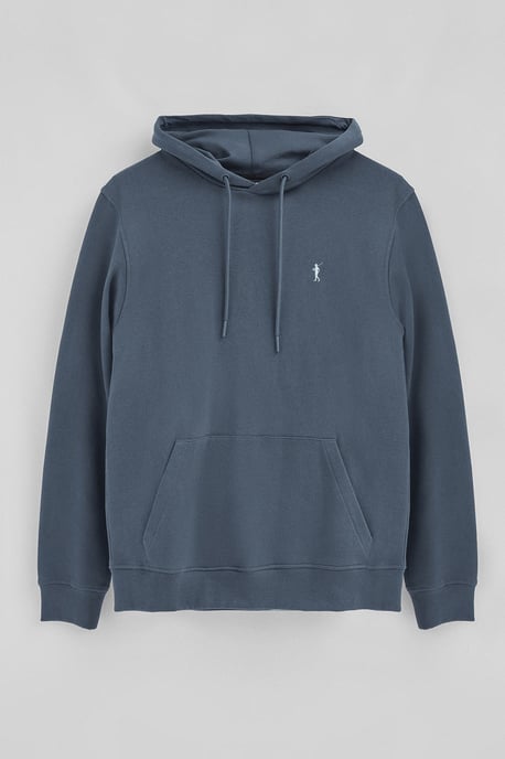 Sweatshirt denimblau im Regular Fit mit Kapuze und Rigby Go-Logo - Image 5
