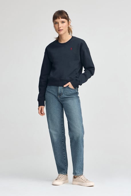 Sweatshirt marineblau im Boxy Fit mit Rigby Go-Logo - Image 2