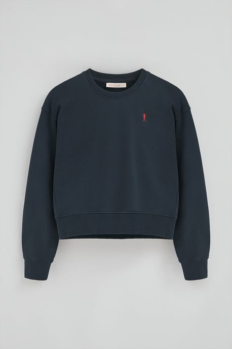 Sweatshirt marineblau im Boxy Fit mit Rigby Go-Logo - Image 5