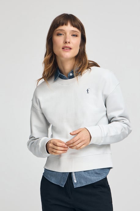 Sweatshirt eisblau im Boxy Fit mit Rigby Go-Logo - Image 1