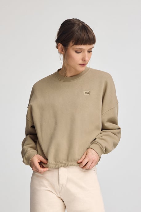Sweatshirt hellbraun im Loose Fit mit Polo Club-Logo - Image 1