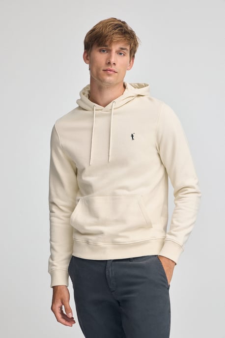 Sweatshirt ecru im Regular Fit mit Kapuze und Rigby Go-Logo - Image 1