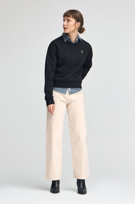 Sweatshirt schwarz im Boxy Fit mit Rigby Go-Logo - Image 3