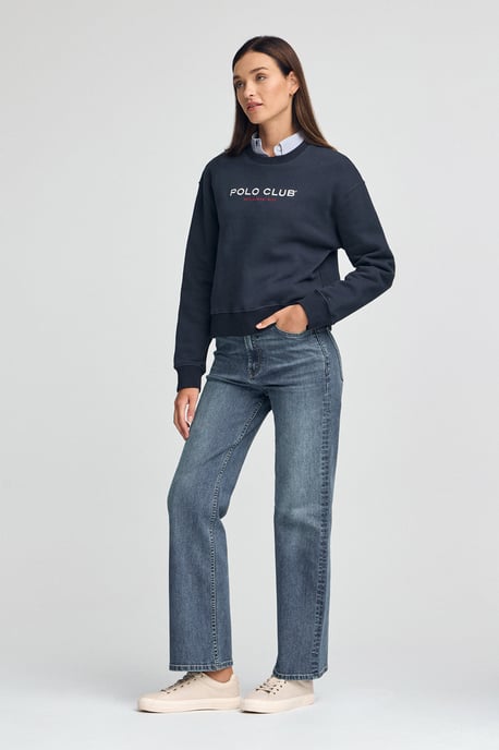 Sweatshirt marineblau im Boxy Fit Established 2012 Polo Club - Image 4