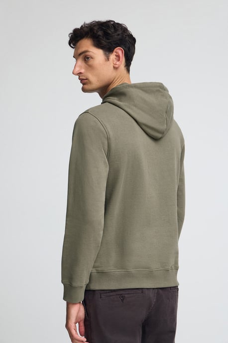 Sweatshirt armeegrün im Regular Fit mit Kapuze und Rigby Go-Logo - Image 4