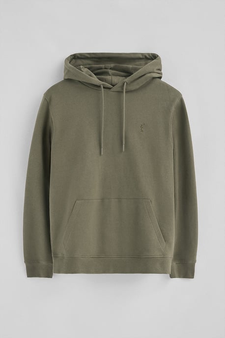 Sweatshirt armeegrün im Regular Fit mit Kapuze und Rigby Go-Logo - Image 5