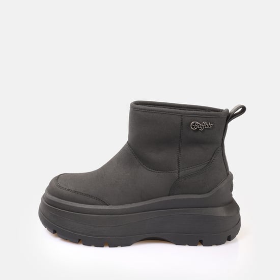 Buffalo Olympia Pull On LO Warm Damen Schwarze Stiefel - Image 3