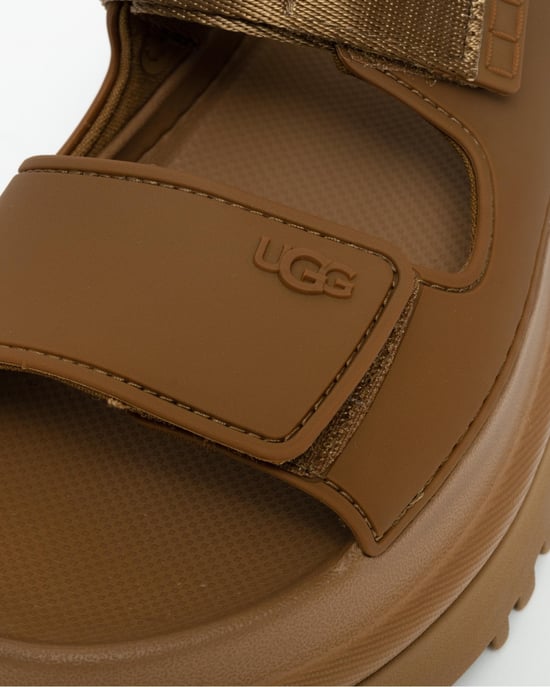 Plattform-Sandalen mit verstellbarem Riemen in Tan - Image 3