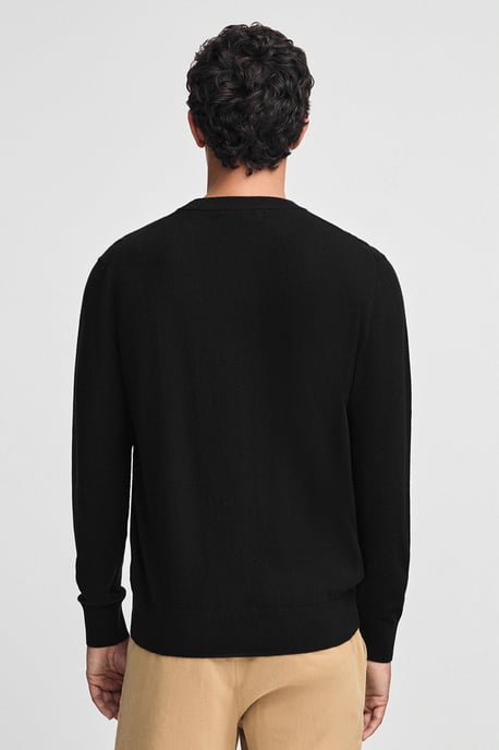 Pullover schwarz aus Wollgemisch mit gesticktem Rigby Go-Logo - Image 4