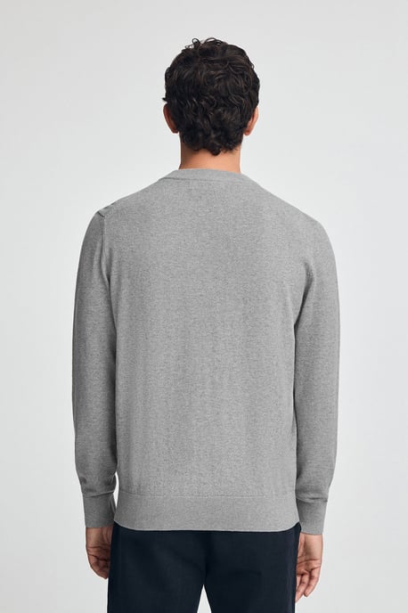 Pullover grau meliert aus Wollgemisch mit gesticktem Rigby Go-Logo - Image 4
