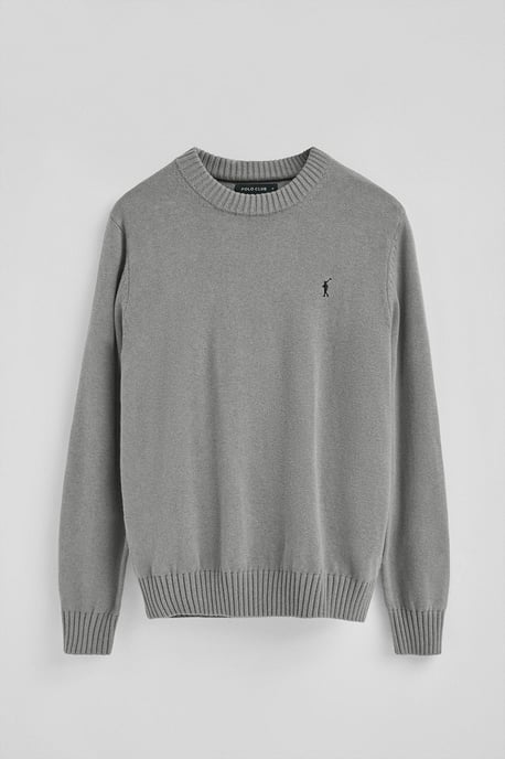 Pullover grau meliert aus Wollgemisch mit gesticktem Rigby Go-Logo - Image 5