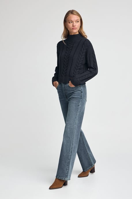 Grobstrick-Pullover Serena marineblau - Image 4