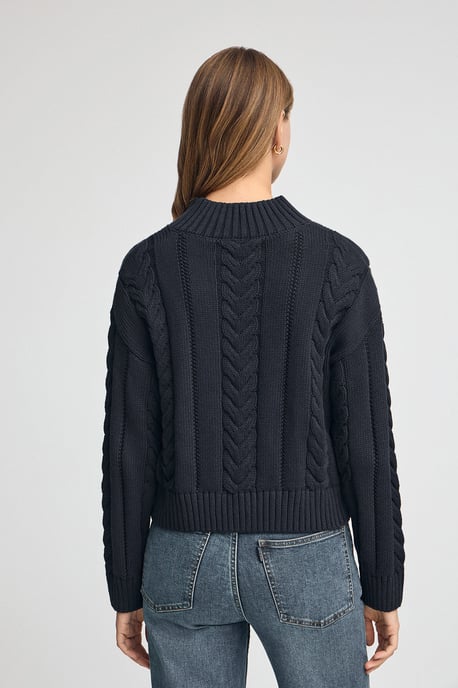 Grobstrick-Pullover Serena marineblau - Image 5