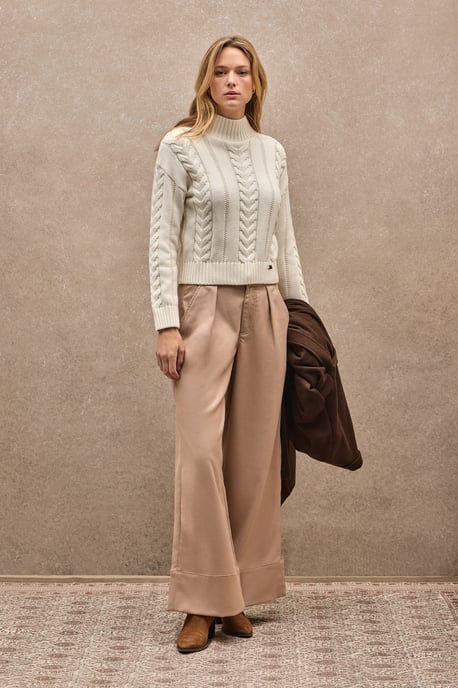 Grobstrick-Pullover Serena ecru - Image 3