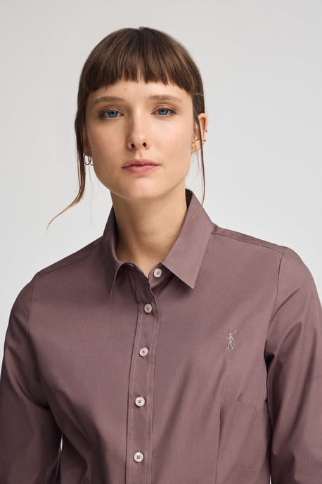 Hemd rosa taupe im Slim Fit mit Rigby Go-Logo - Image 1